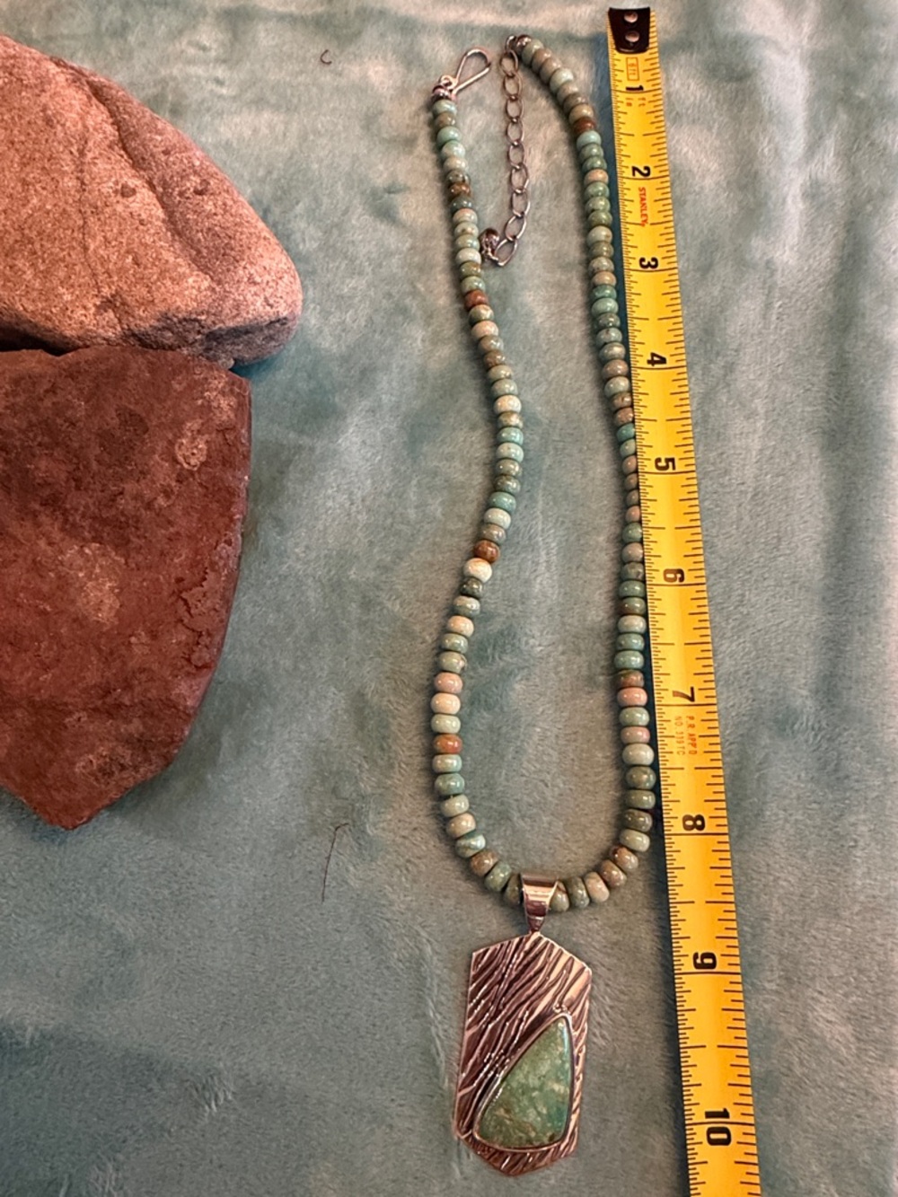 Jay King Turquoise & Sterling Pendant Necklace - (224) - Picture 6 of 7